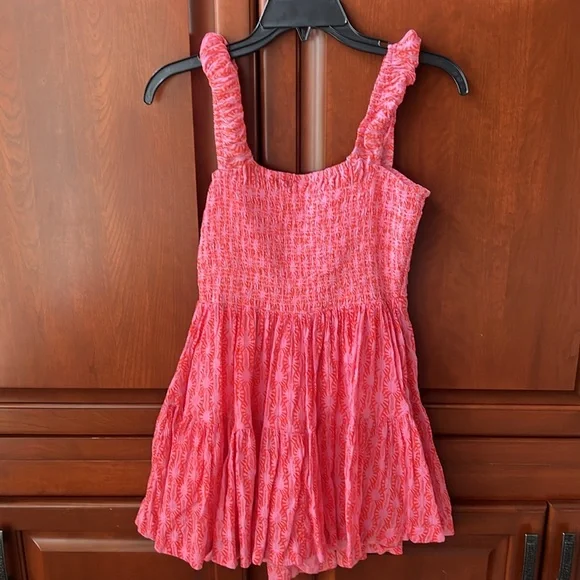 Free People Annie mini Sleeveless Smocked Dress- small - Picture 4 of 7